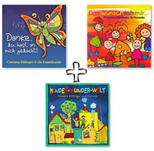 CD-Paket - 3 Kinderlieder CDs: "Das wünsch ich mir", "Kinder-Wunder-Welt" & "Danke, du hast an mich